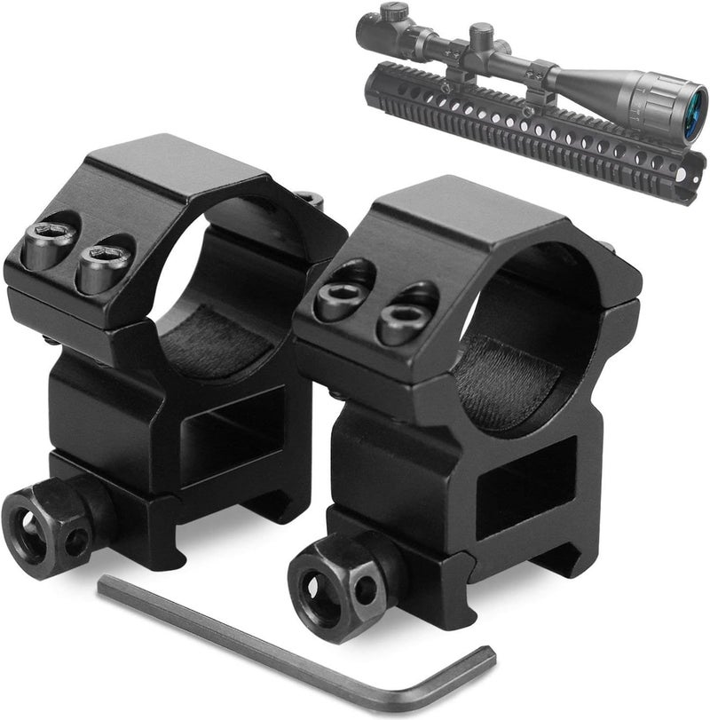 Modkin Store Scope Rings, Rifle Scope Mount High Profile Scope Mounts for Picatinny Rail (1 inch, 2 Pieces) - Image 1